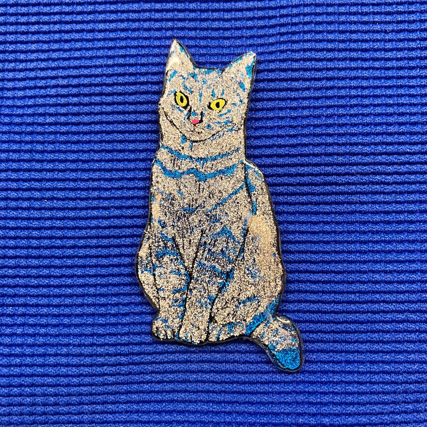 Chat bleu argent