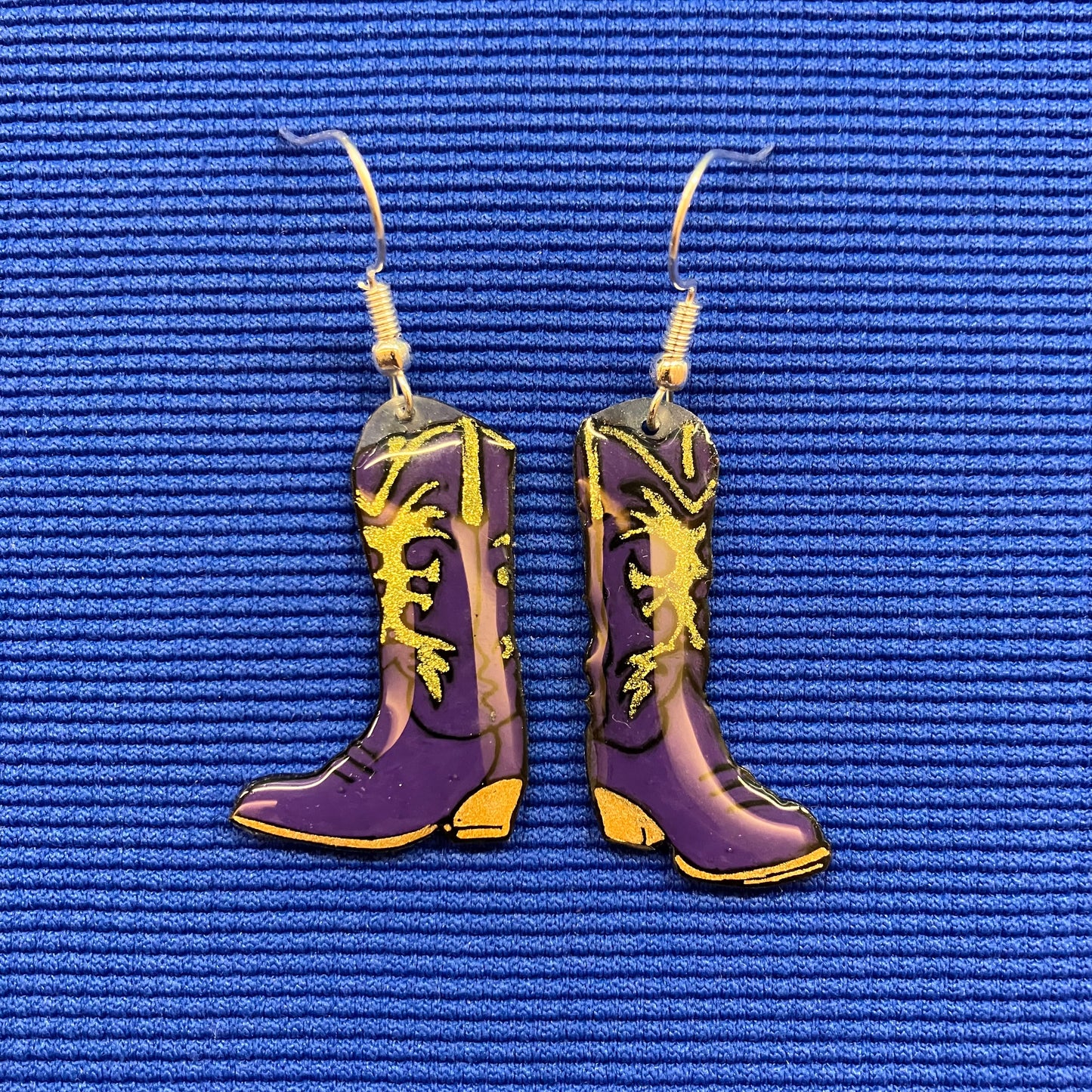 Santiags violet et or