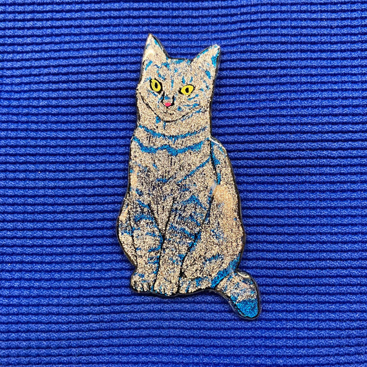 Chat bleu argent