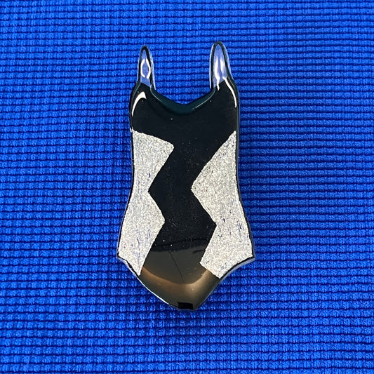 Maillot de bain femme une pièce éclair noir